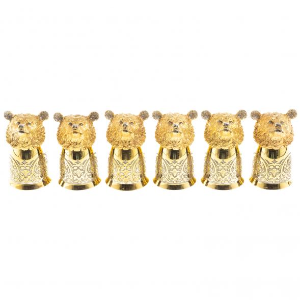 Стопки перевертыши &amp;quot;Медведь&amp;quot; набор 6 шт Златоуст 123664