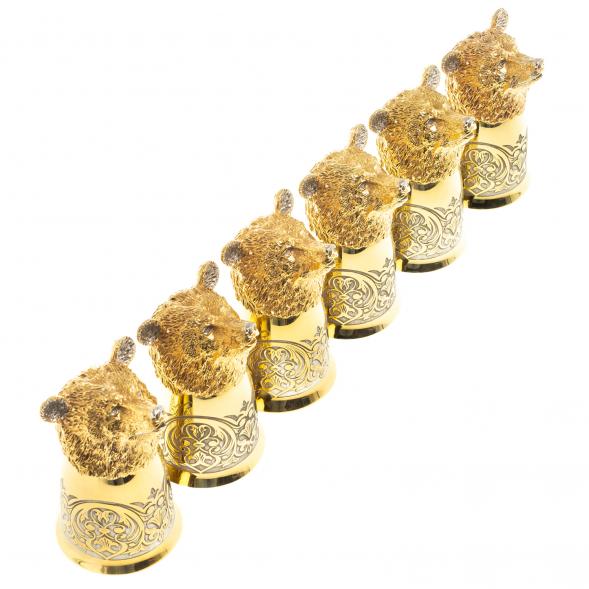 Стопки перевертыши &amp;quot;Медведь&amp;quot; набор 6 шт Златоуст 123664