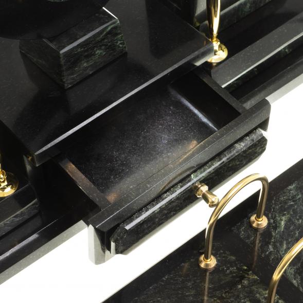 Настольный набор из змеевика &amp;quot;Престиж&amp;quot; с символикой России 124017