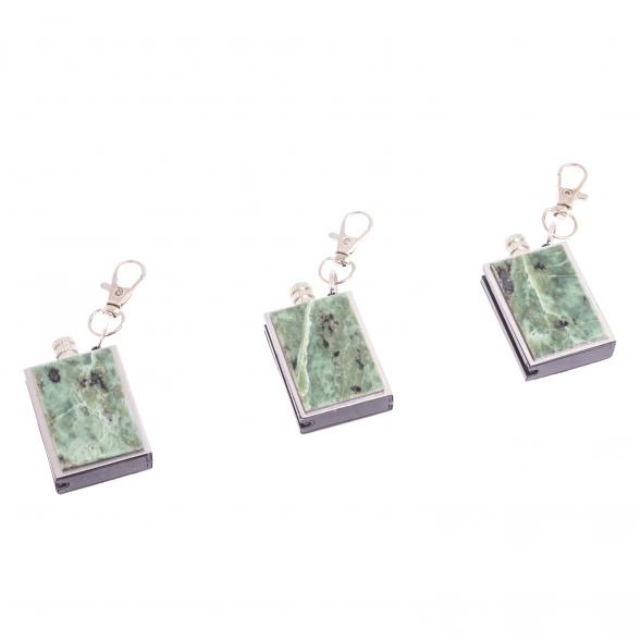 Брелок огниво &amp;quot;Вечная спичка&amp;quot; с накладкой из камня офит 2,8х1,3х5 см 126692