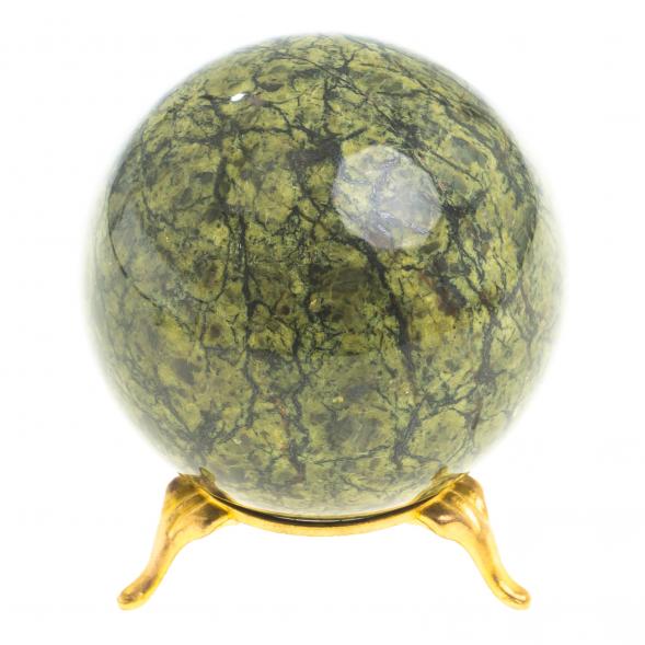 Шар из светло-зеленого змеевика 7 см 123585