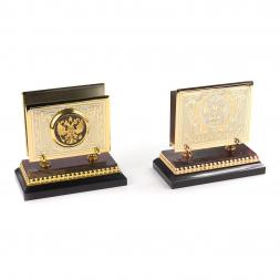 Настольный набор "Двуглавый орел" из яшмы и долерита