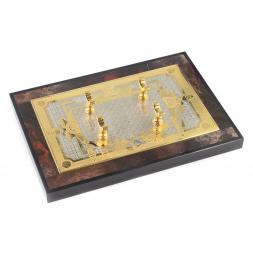 Настольный набор "Двуглавый орел" из яшмы и долерита