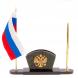 Визитница с флагом и гербом РФ камень нефрит 125317