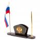 Визитница с флагом и гербом РФ камень нефрит 125317
