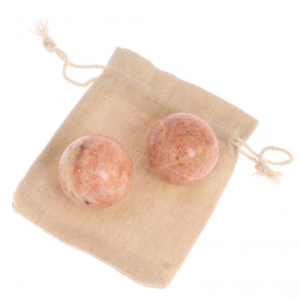 Шары для массажа 4 см из розового мрамора 2 шт 125864