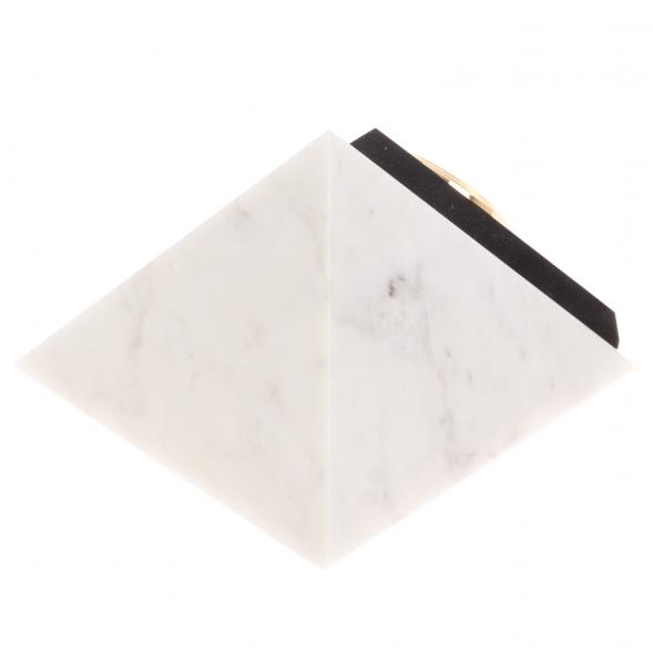 Часы настольные &amp;quot;Пирамида&amp;quot; мрамор долерит 11,5х11,5 см 126383