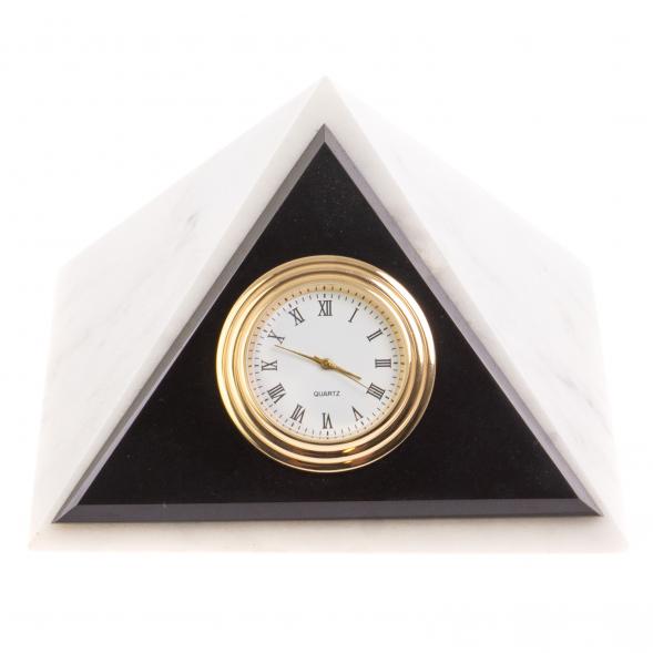 Часы настольные &amp;quot;Пирамида&amp;quot; мрамор долерит 11,5х11,5 см 126383