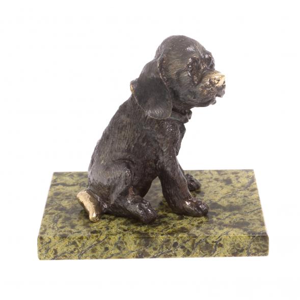 Статуэтка из бронзы &amp;quot;Спаниель&amp;quot; змеевик 126544