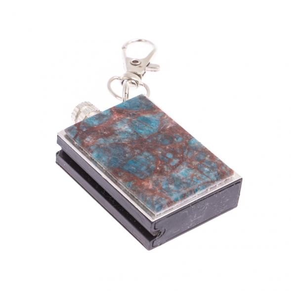 Брелок огниво &amp;quot;Вечная спичка&amp;quot; с накладкой из камня голубой аппатит 126693