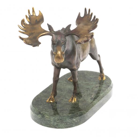 Статуэтка &amp;quot;Сохатый великан&amp;quot; из бронзы и змеевика 126924