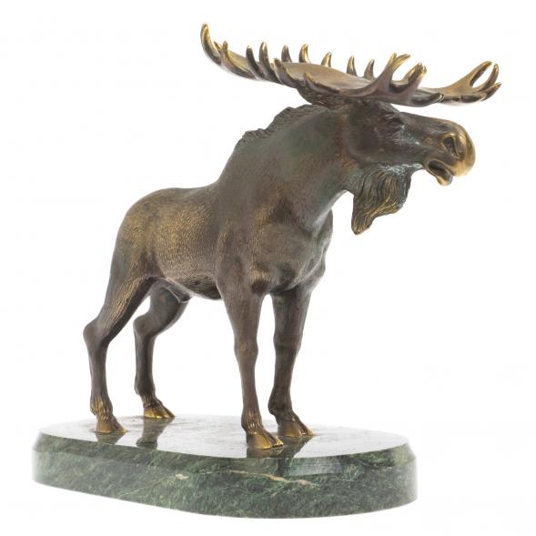 Статуэтка &amp;quot;Сохатый великан&amp;quot; из бронзы и змеевика 126924