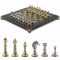 Подарочные шахматы "Стаунтон" 28х28 см из змеевика