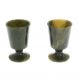 Набор рюмок на ножке 2 шт из нефрита 5х5х7,5 см 129316