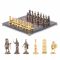 Шахматы с бронзовыми фигурами "Спарта" камень креноид 40х40 см