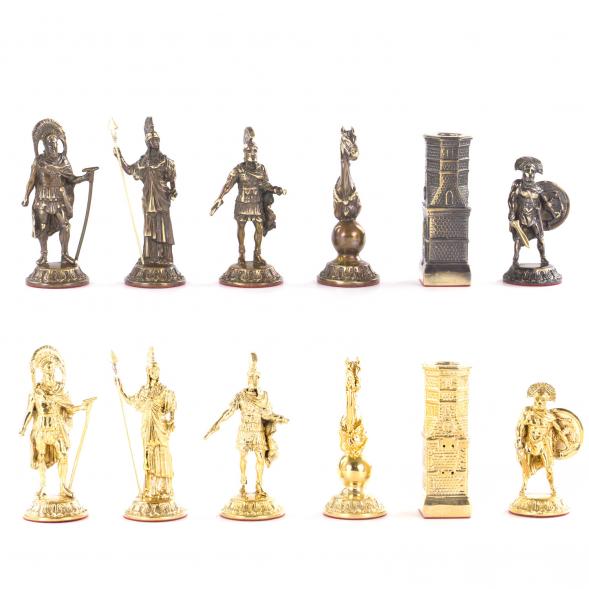 Шахматы с бронзовыми фигурами &amp;quot;Спарта&amp;quot; камень креноид 40х40 см 121350