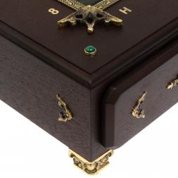 Шахматный ларец "Богатыри" бронза креноид