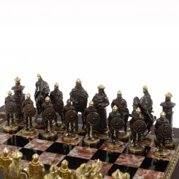 Шахматный ларец "Богатыри" бронза креноид