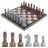 Шахматы из камня "Традиционные" доска 40х40 см серый мрамор лемезит