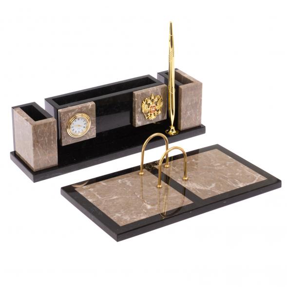 Настольный набор &amp;quot;Люкс бежевый мрамор 126462