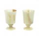 Набор рюмок 2 шт для мартини из оникса 8,5х13,5 см в футляре (3,5х5,5) 127474