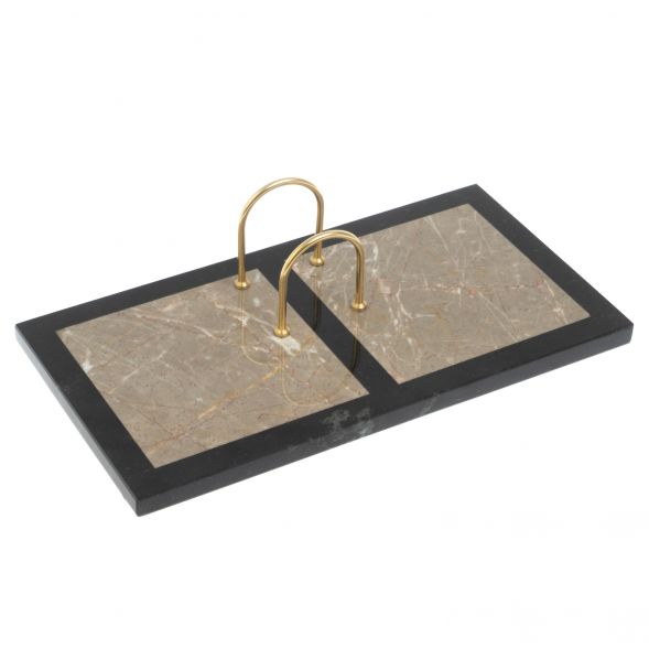 Подставка под перекидной календарь из бежевого мрамора 127869