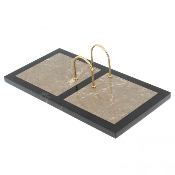 Подставка под перекидной календарь из бежевого мрамора 127869