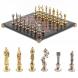 Шахматы &amp;quot;Ренессанс&amp;quot; доска 36х36 см лемезит змеевик фигуры цвет золото / серебро 119412