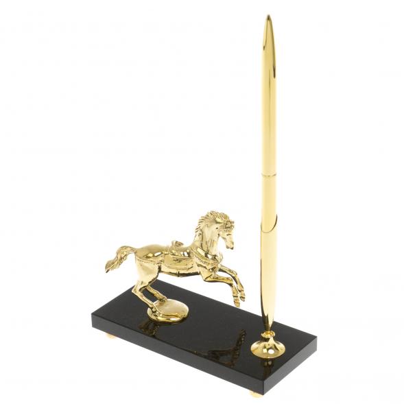 Подставка под ручку &amp;quot;Конь&amp;quot; из камня долерит 129718