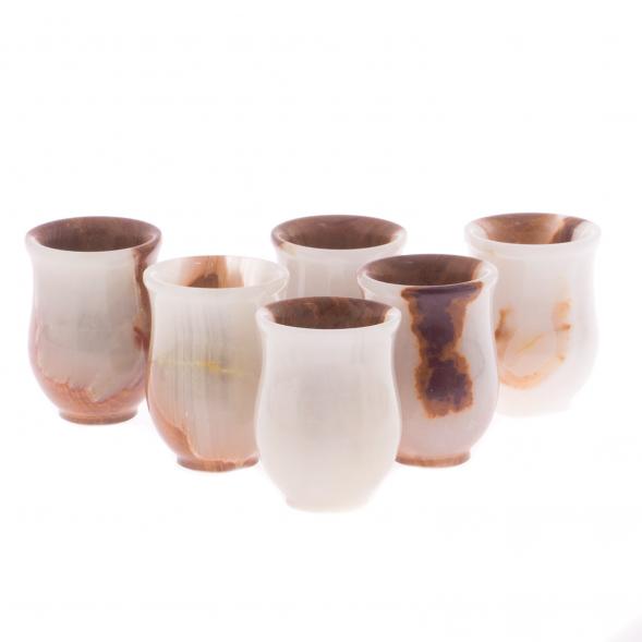 Стопки для виски 60 мл набор 6 шт камень оникс 5,2х7 см в коробке (2х3) 121905