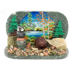 Композиция "Филин с медведем"