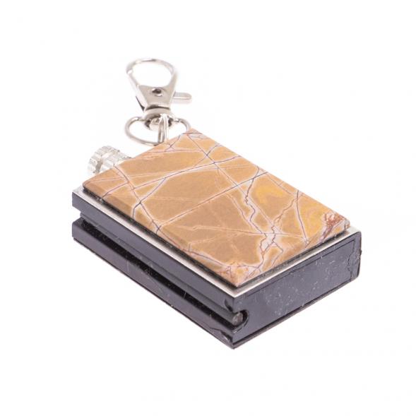 Брелок огниво &amp;quot;Вечная спичка&amp;quot; с накладкой из яшмы 2,8х1,3х5 см 126694