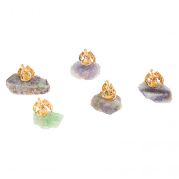 Сувенир &amp;quot;Дракон с монетой&amp;quot; на подставке из флюорита 126842