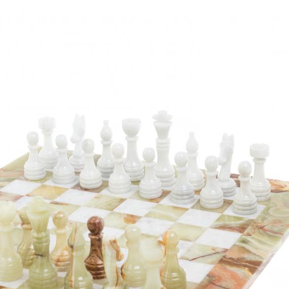 Каменные шахматы &amp;quot;Классические&amp;quot; доска 38х38 см оникс мрамор 127475