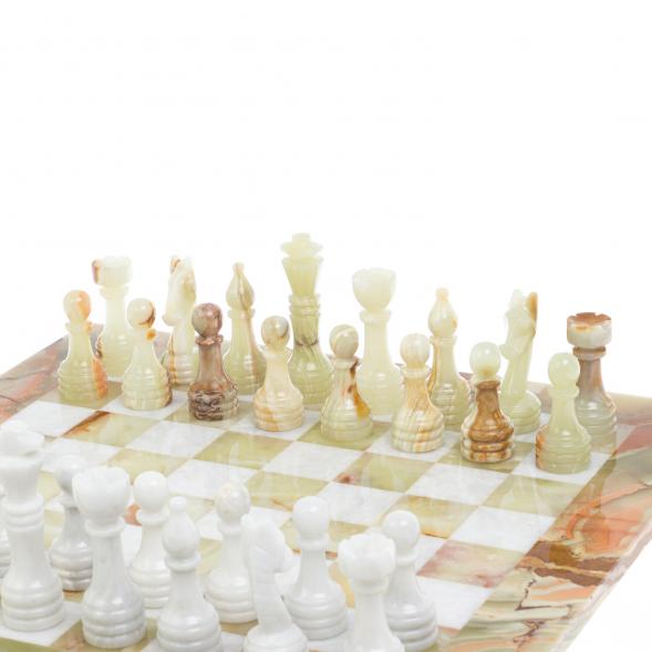 Каменные шахматы &amp;quot;Классические&amp;quot; доска 38х38 см оникс мрамор 127475