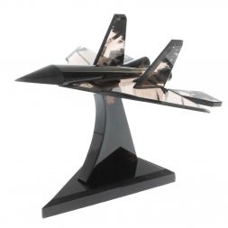 Сувенир "Самолет СУ - 57" из черного обсидиана