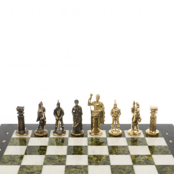 Шахматы &amp;quot;Римские&amp;quot; бронза 44х44 см из мрамора и змеевика 129659