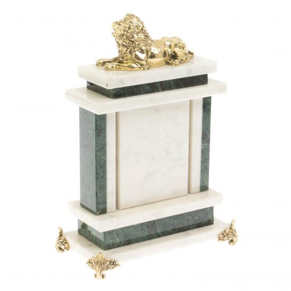 Часы &amp;quot;Лев&amp;quot; из нефрита белого мрамора 129859