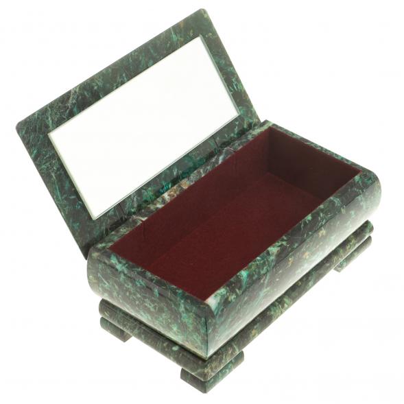 Шкатулка с иллюстрацией &amp;quot;Медведица с медвежатами&amp;quot; камень змеевик 17,5х9,5х7,5 см / шкатулка для ювелирных украшений / для хранения бижутерии / подарок коллеге