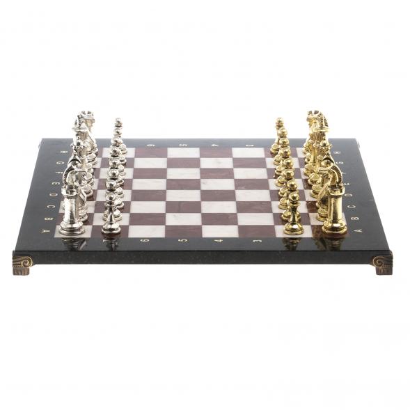 Шахматы турнирные &amp;quot;Стаунтон&amp;quot; доска 40х40 см мрамор лемезит 124517