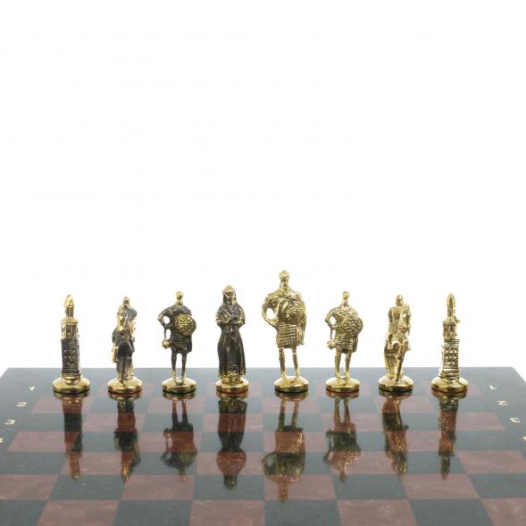 Шахматы настольные &amp;quot;Русские&amp;quot; бронза камень лемезит 40х40 см 117819