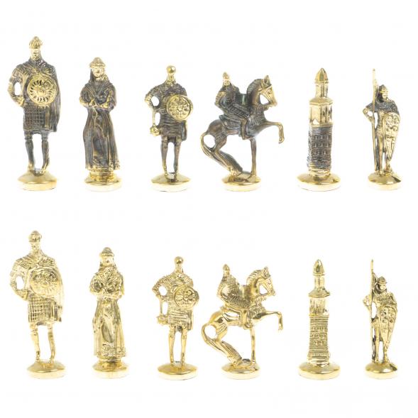 Шахматы настольные &amp;quot;Русские&amp;quot; бронза камень лемезит 40х40 см 117819