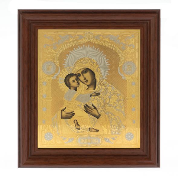 Икона &amp;quot;Владимирская Божья Матерь&amp;quot; 31,5х27,5х2 см Златоуст 128098
