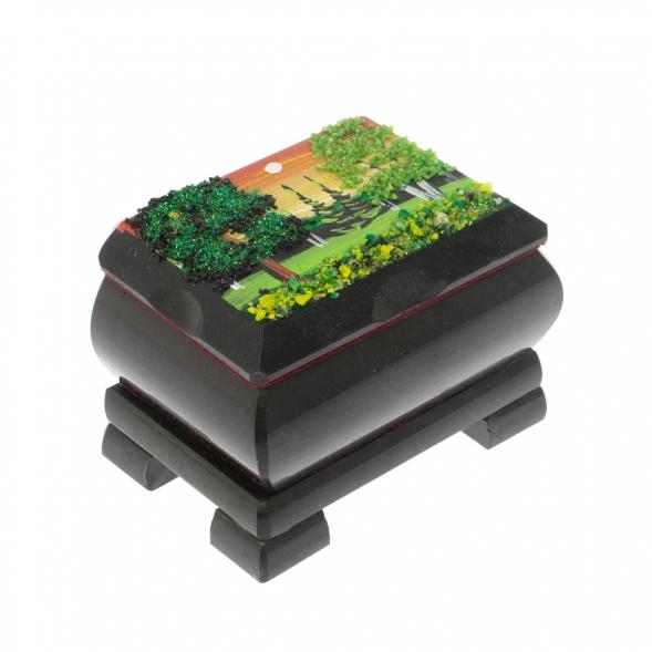 Шкатулка с расписной крышкой &amp;quot;Лето&amp;quot; 10х8х7 см 129519