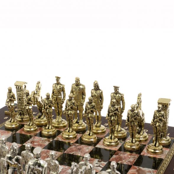 Шахматный ларец &amp;quot;Великая Отечественная война&amp;quot; камень креноид 130043