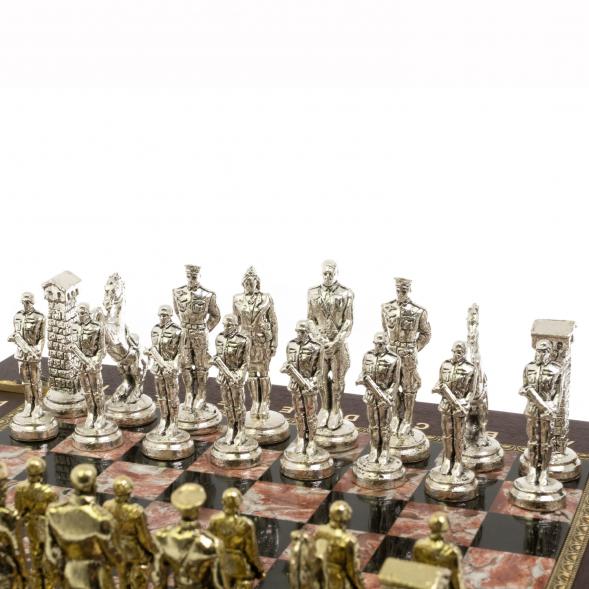 Шахматный ларец &amp;quot;Великая Отечественная война&amp;quot; камень креноид 130043