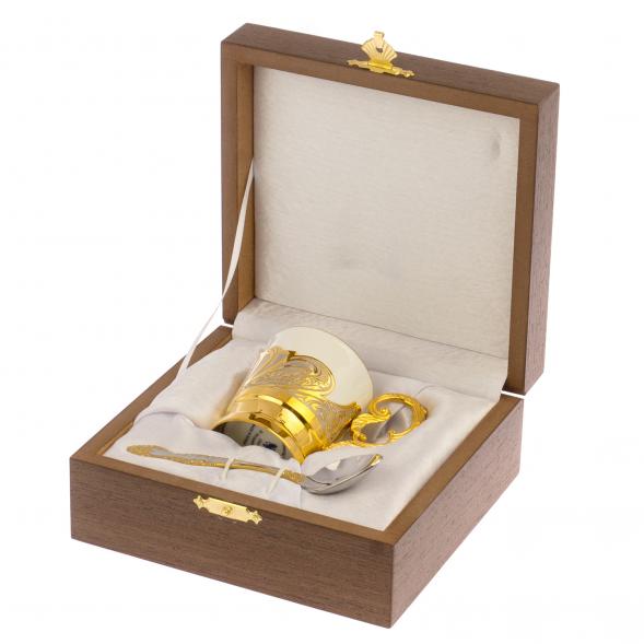 Кофейная чашка &amp;quot;Герб РФ&amp;quot; 80 мл Златоуст 126237