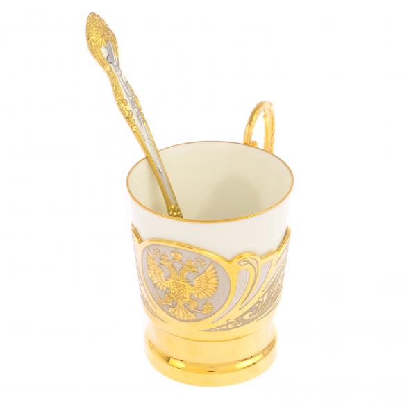 Кофейная чашка &amp;quot;Герб РФ&amp;quot; 80 мл Златоуст 126237