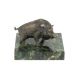 Статуэтка &amp;quot;Кабан&amp;quot; бронза патина змеевик 128169