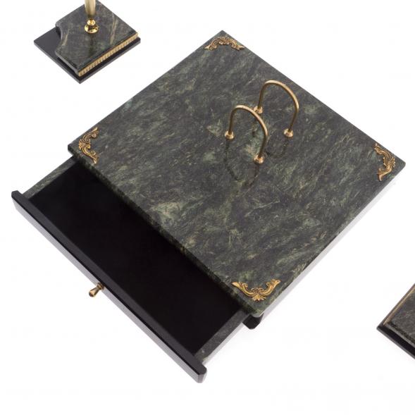 Письменный набор &amp;quot;Георгий Победоносец&amp;quot; из змеевика 122213